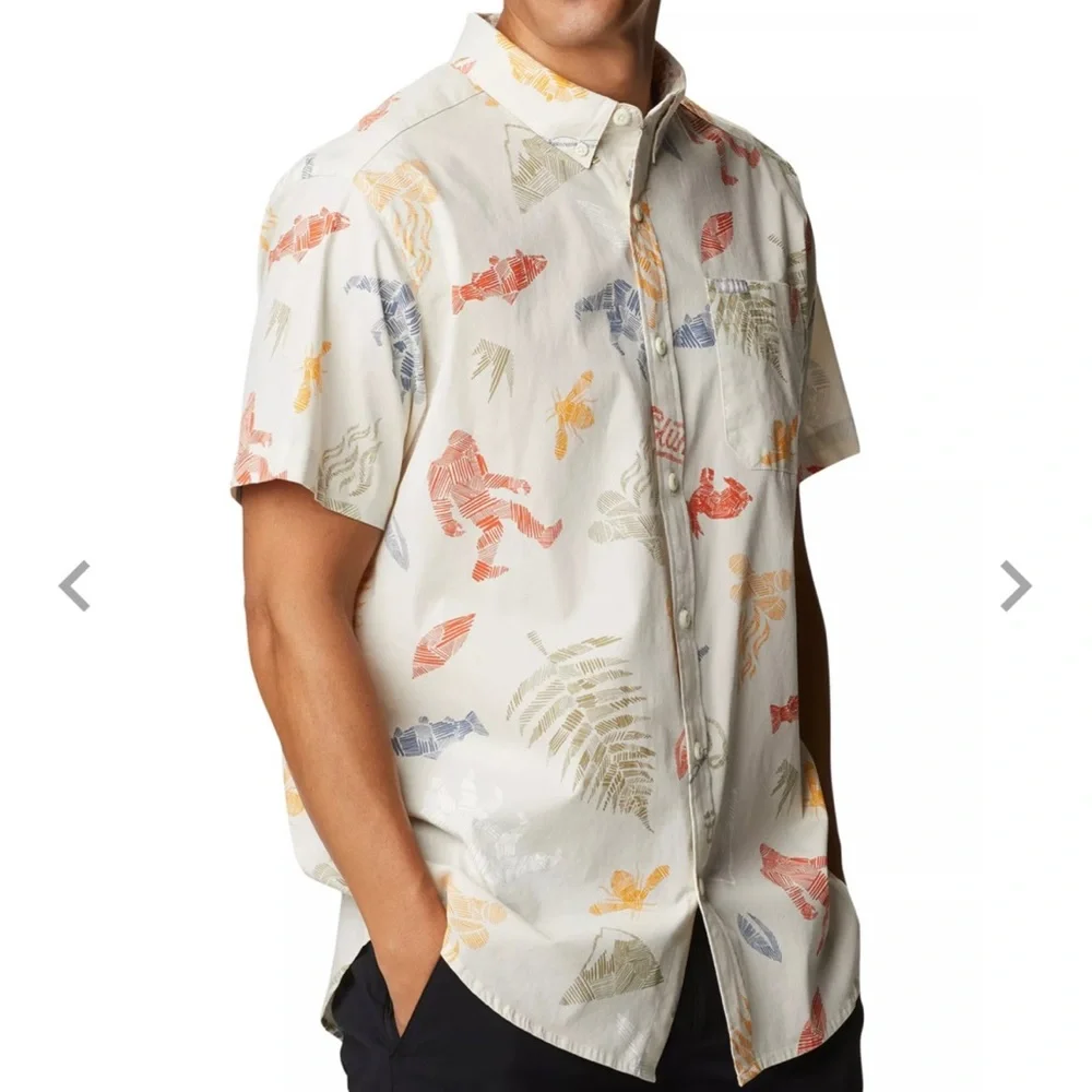 NWT Columbia Men's Rapid Rivers Printed Short Sleeve Shirt - Picture 4 of 6
